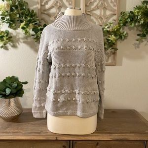 Nic+Zoe Adore A Ball Pom Pom Pullover Sweater